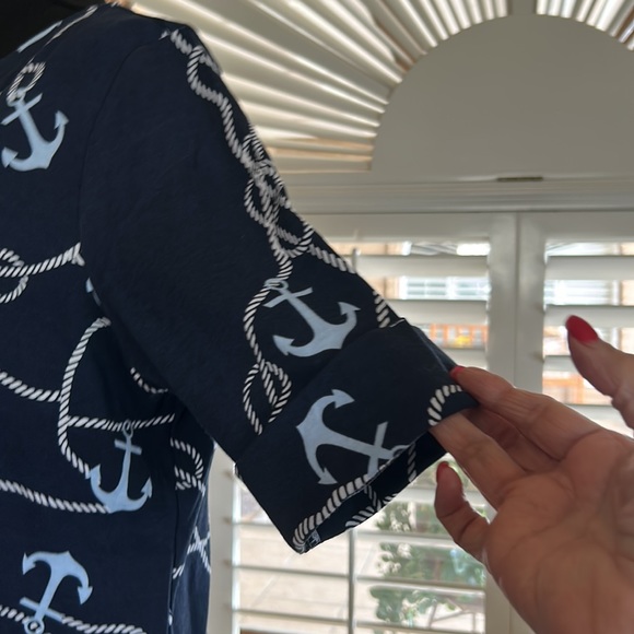 Karen Scott blue print shirt. Size XL - Picture 2 of 3